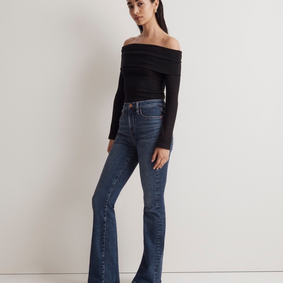 Madewell Skinny Flare High Rise Dark Wash Jeans Size 28 - Picture 3 of 15